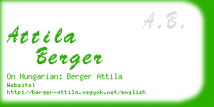 attila berger business card